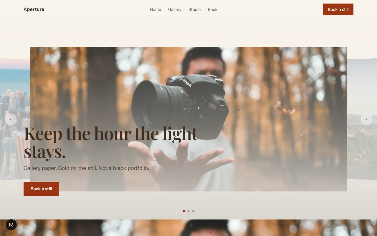 Aperture storefront preview