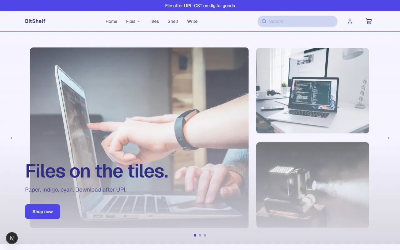 BitShelf storefront preview