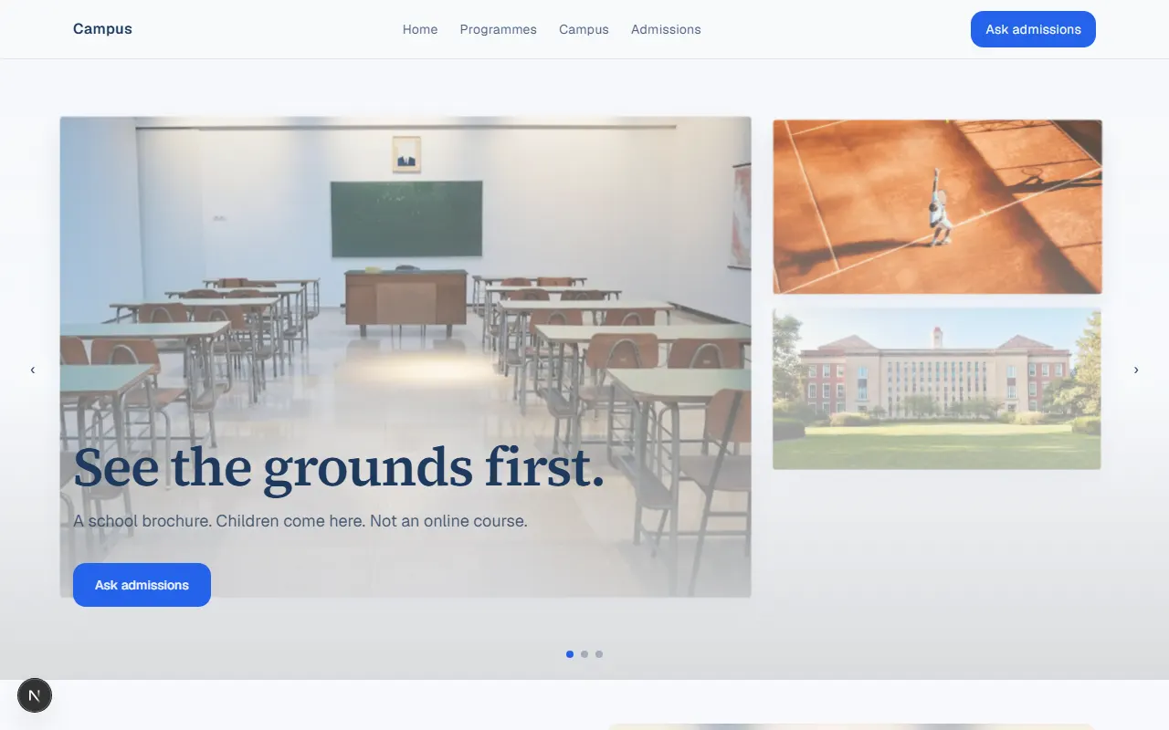Campus storefront preview