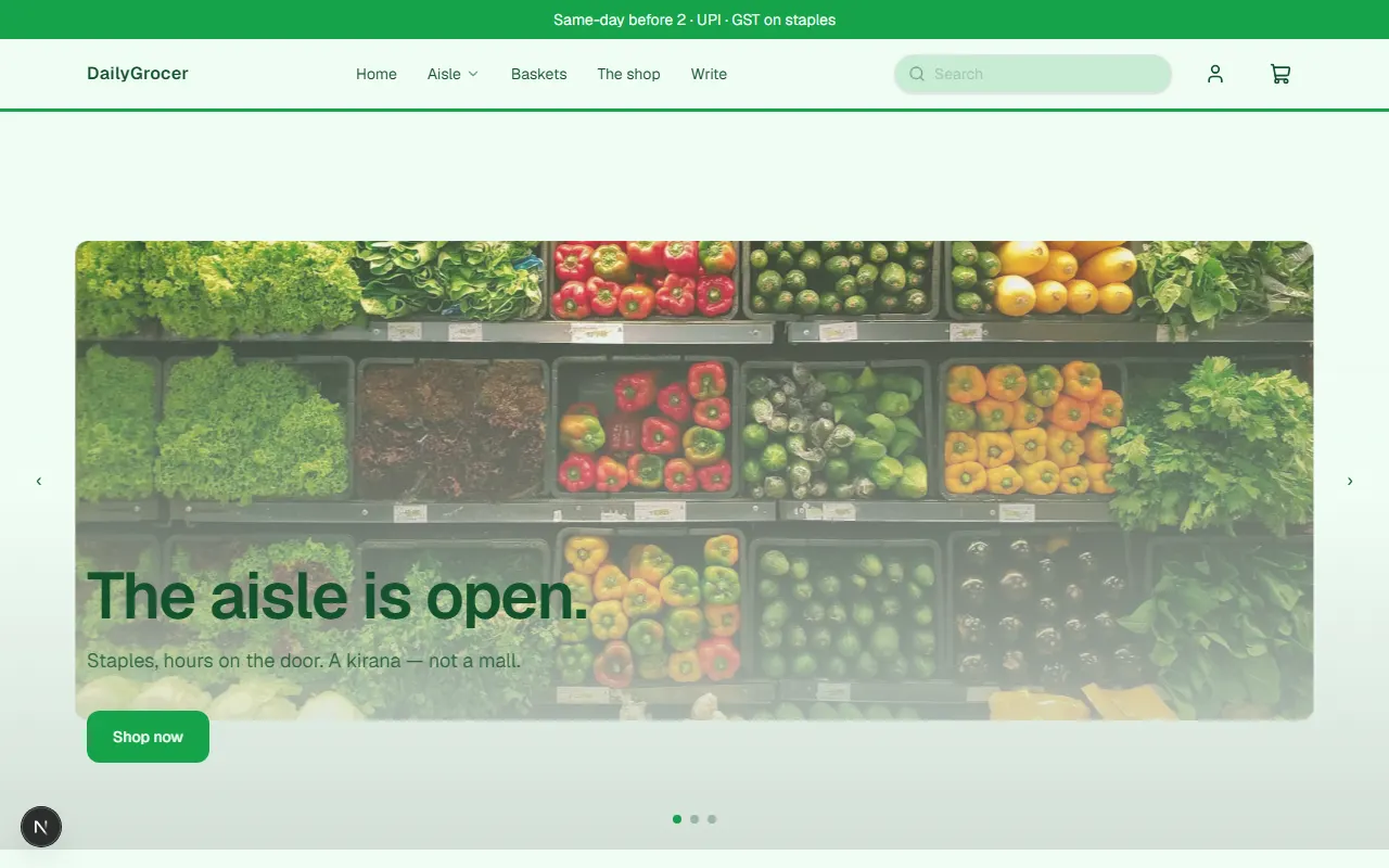 DailyGrocer storefront preview