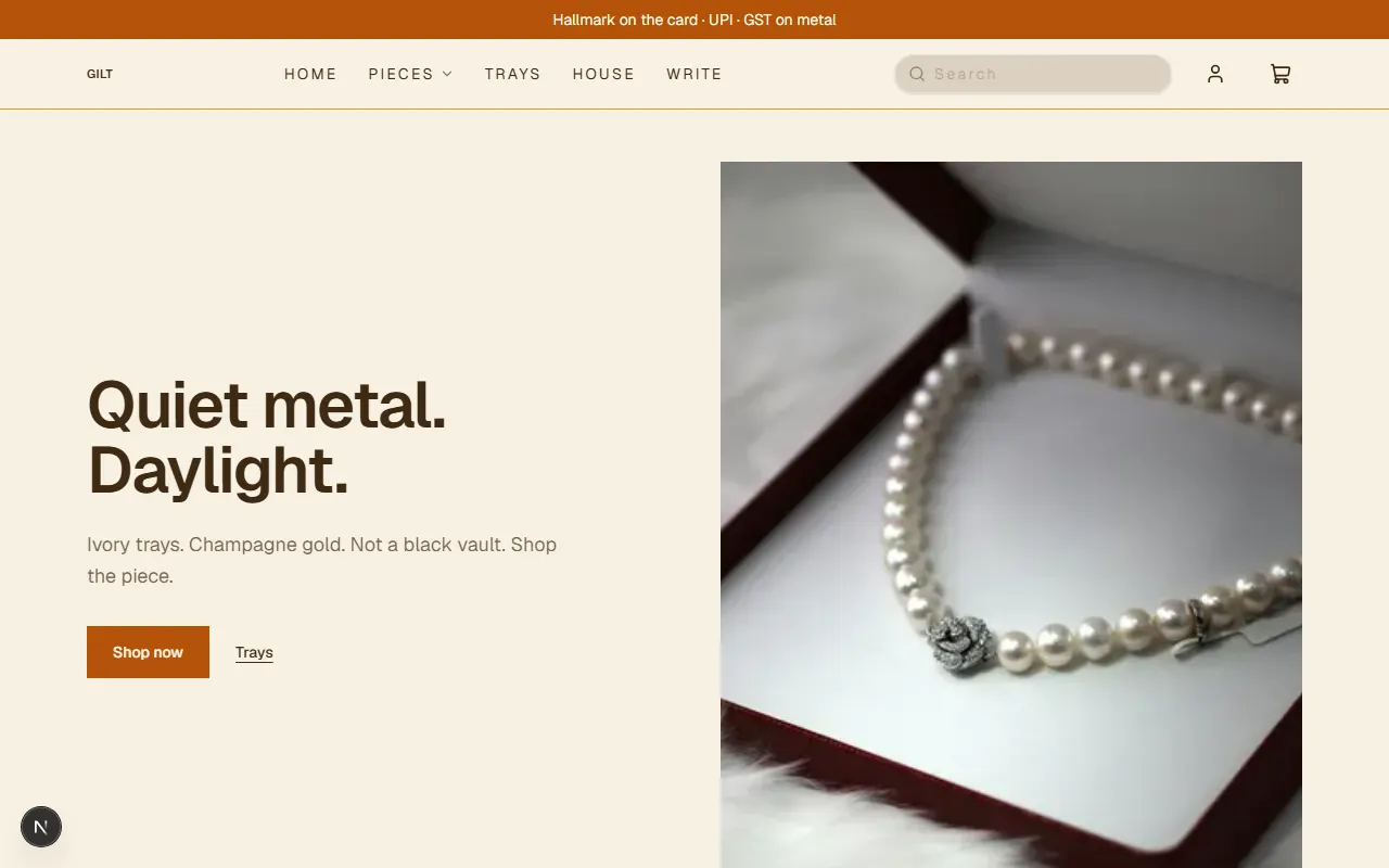 Gilt storefront preview