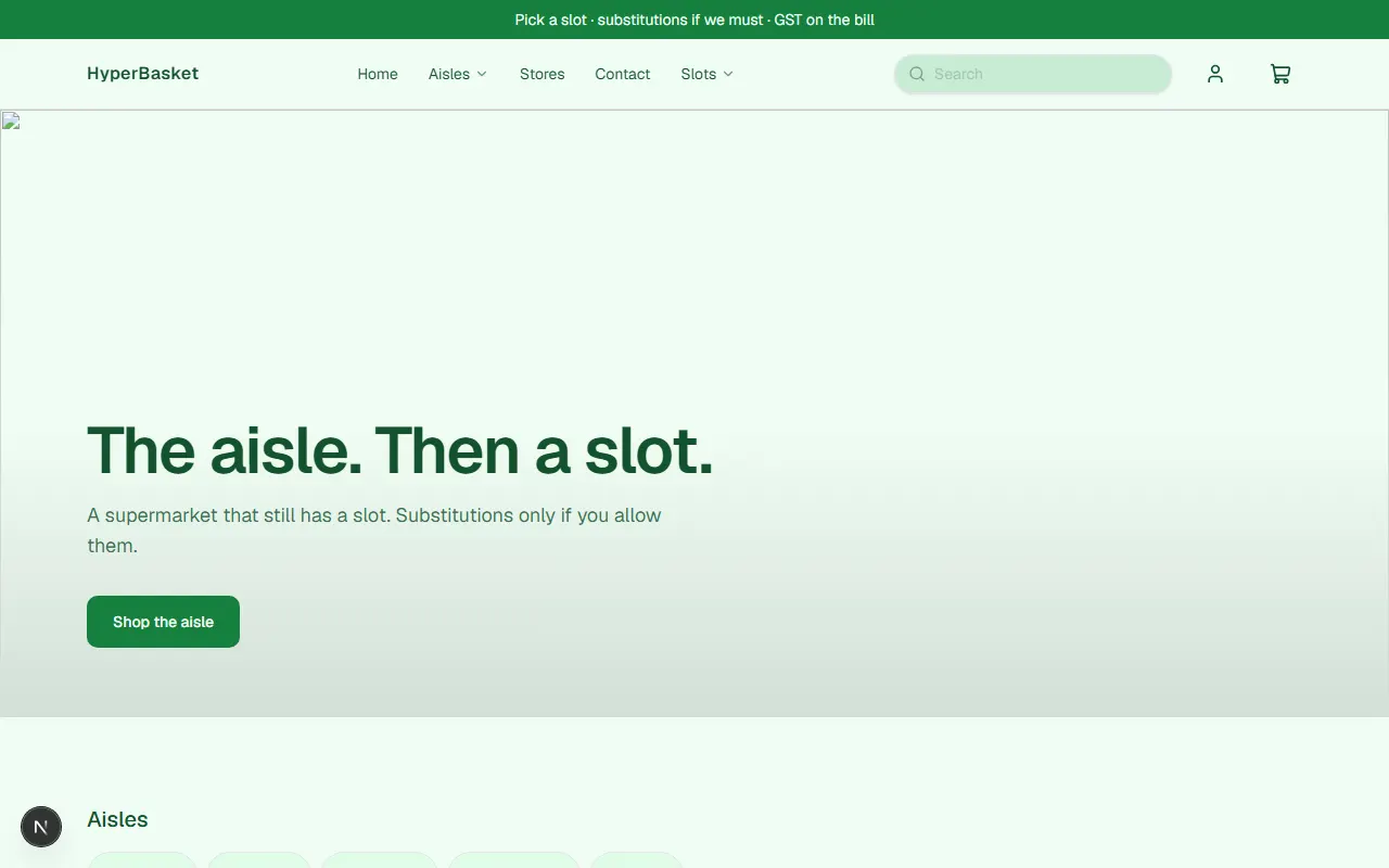 HyperBasket storefront preview