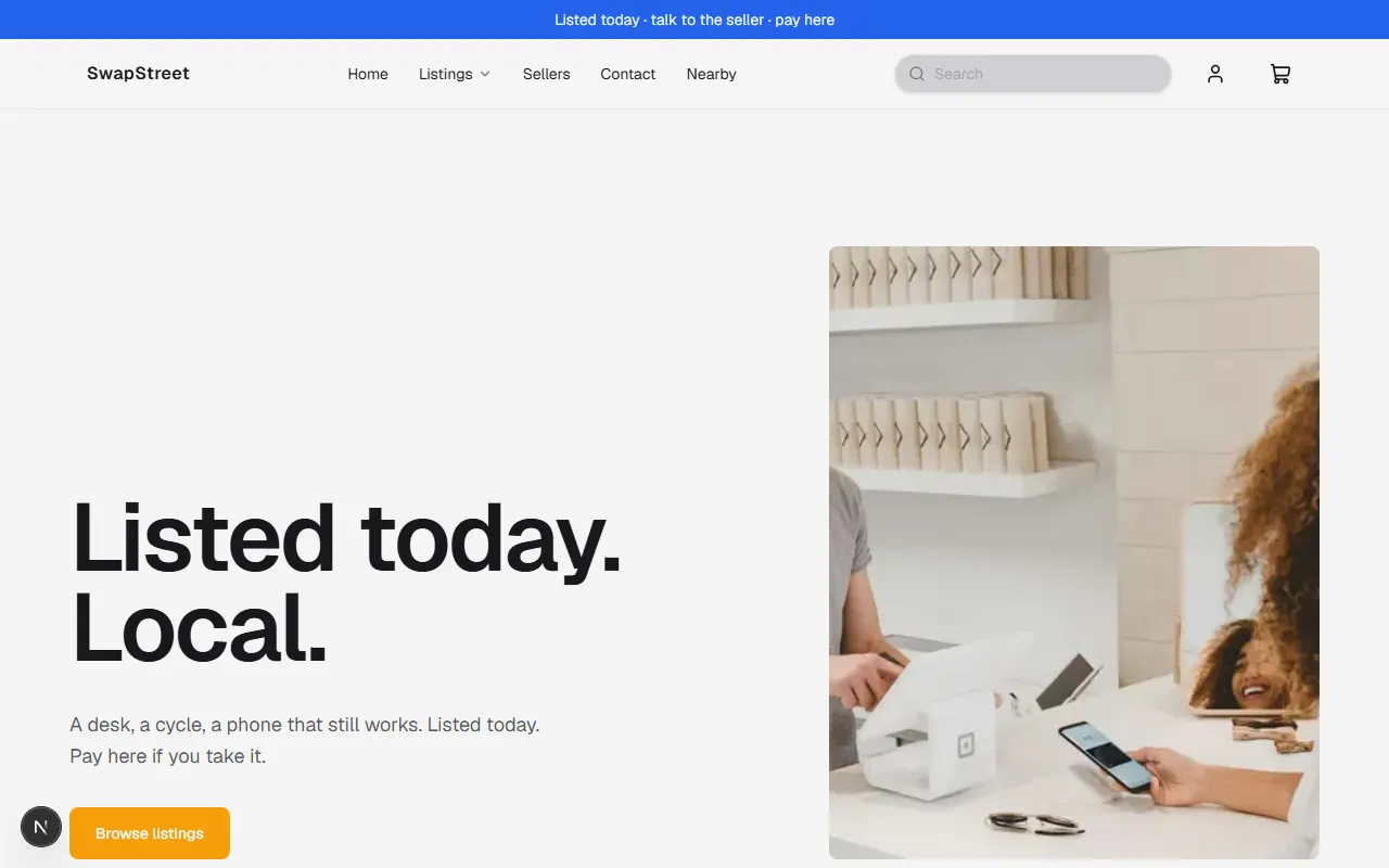 SwapStreet storefront preview
